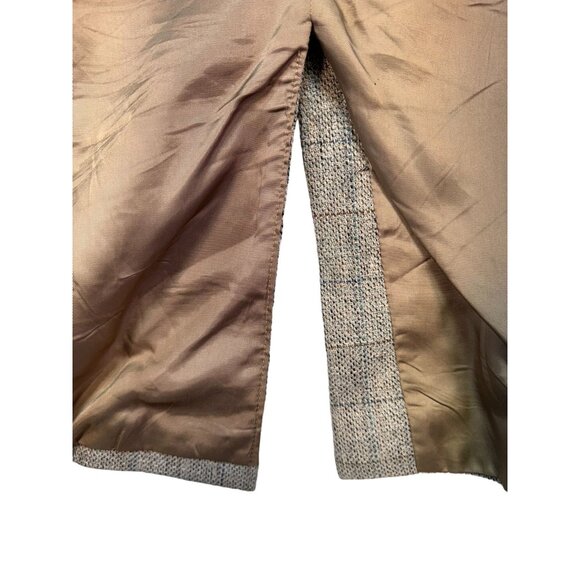 Vintage Woff by Farah Wool Preppy Blazer Size 40R Beige Checkered Pattern - Picture 6 of 11